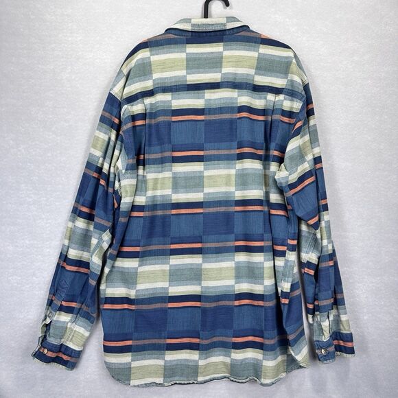 The Territory Ahead Southwestern Aztec Shirt Men's XXL Long Sleeve Blue Flannel - Picture 12 of 12